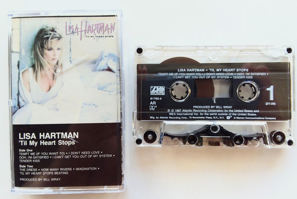 LISA HARTMAN - "'Til My Heart Stops" - Cassette Tape (1987) [Rare *Promotional Copy*] [Shape® Mark 10 Clear Shell] - Mint