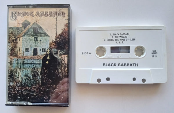 BLACK SABBATH (Ozzy Osbourne) - "Black Sabbath" - Cassette Tape  (1970/1988) [U.K. Import w/"Evil Woman!"] [Digitally Mastered] - Mint