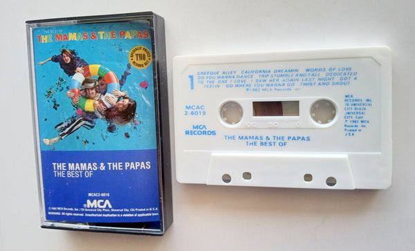 MAMAS & PAPAS - "The Best Of" - [Double-Play Cassette Tape] (1982) - Mint