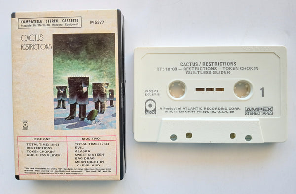 CACTUS - "Restrictions" - Cassette Tape (1971) [VERY RARE!] - Near Mint