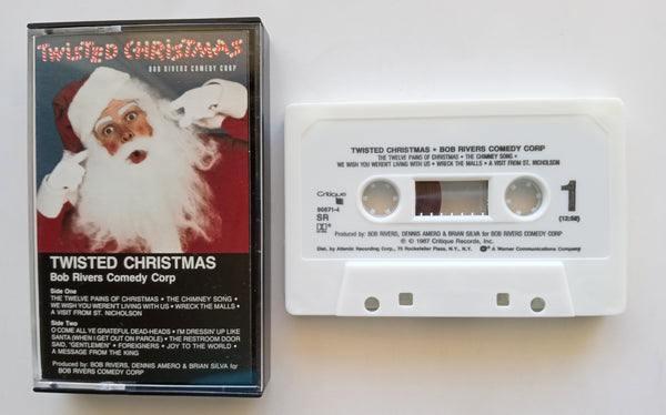 BOB RIVERS COMEDY CORP - "Twisted Christmas" (Christmas Parody Songs!) - Cassette Tape (1987) - Mint