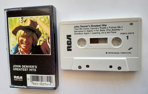 JOHN DENVER - "Greatest Hits" - Cassette Tape (1973/1985) - Mint