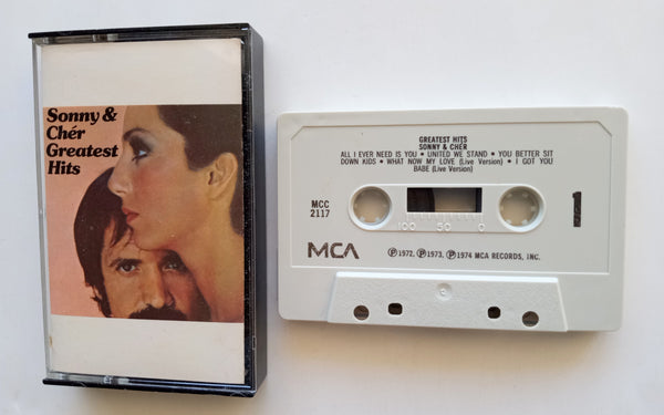 SONNY & CHER- "Greatest Hits" (MCA Hits) - Cassette Tape (1974) - Mint