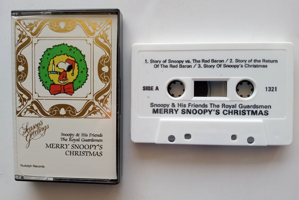 THE ROYAL GUARDSMEN - "Merry Snoopy's Christmas" - Cassette Tape (1967/1982) [3rd Rudolph Issue - Gold Cover] - Mint