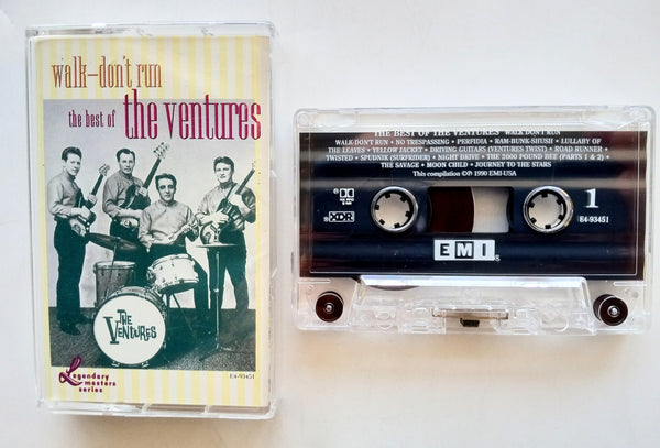 THE VENTURES - "Walk Don't Run: The Best Of The Ventures" - [Double-Play Cassette Tape] (1990) [XDR] - Mint