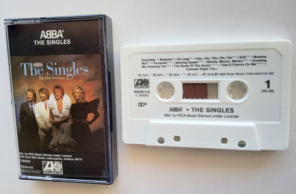 ABBA - "The Singles" - [Double-Play Cassette Tape] [Bonus Tracks!] (1982) [RCV] - Mint