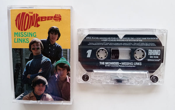 THE MONKEES  (Mike Nesmith, Mickey Dolenz, Davy Jones, Peter Tork) - "Missing Links" (Rarities!) - Cassette Tape (1987) [Digitally Remastered] - Mint