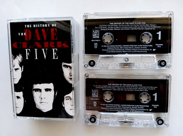 THE DAVE CLARK FIVE - "The History Of" - [2-Cassette Tape SET] (1993) [50 Hits!] [Digitally Remastered]  [Rare!] - Mint