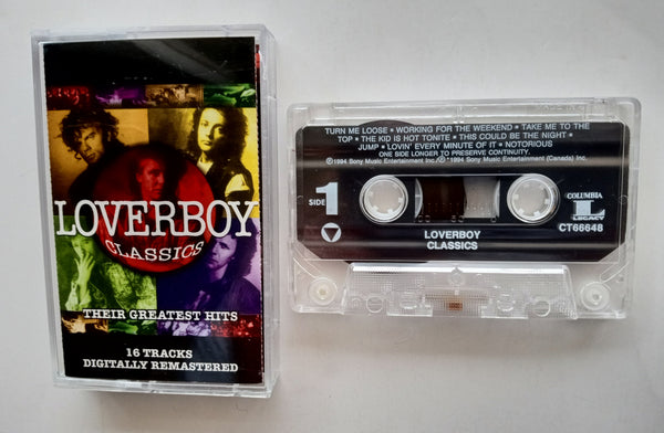 LOVERBOY (Mike Reno) - "Classics: Their Greatest Hits" - [Double-Play Cassette Tape] (1994) [Digitally Remastered] - Mint