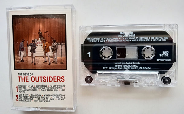 THE OUTSIDERS ( Sonny Geraci, Tom King) - "The Best Of" (w/"Time Won't Let Me") - Cassette Tape (1986) [Digitally Remastered] - Mint