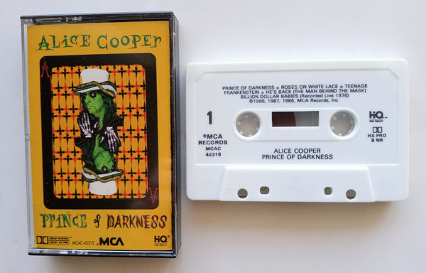 ALICE COOPER - "Prince Of Darkness" (MCA Best Of) - Cassette Tape (1989) [RARE & HTF!] - New