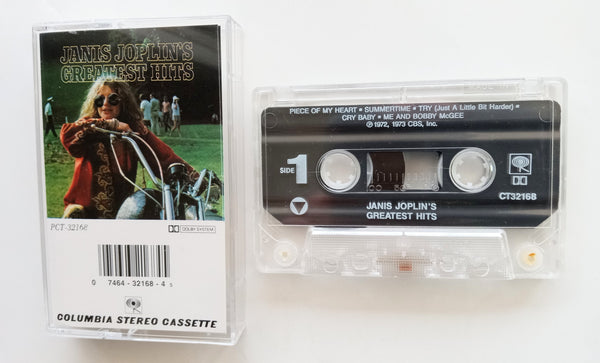 JANIS JOPLIN - "Greatest Hits" - Cassette Tape (1983/1994) [Digitally Remastered] - Mint