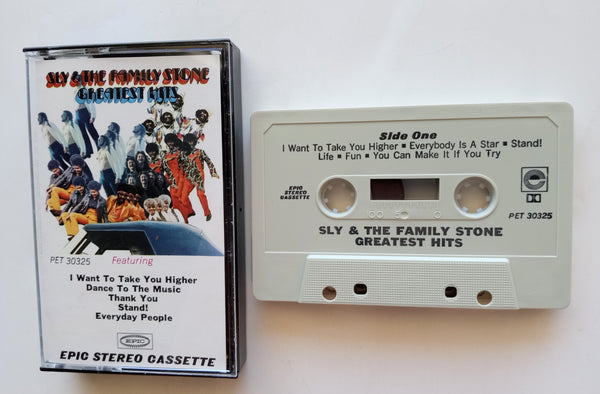 SLY & THE FAMILY STONE - "Greatest Hits" - Cassette Tape (1970/1989) - Mint