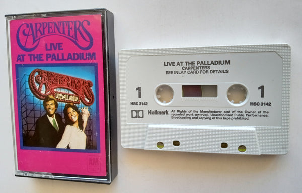 CARPENTERS (Karen & Richard) - "Live At The Palladium" - [Double-Play Cassette Tape] (1976/1984) [Digitally Remastered] [U.K. Import, NO U.S. Issue!] [Rare!] - Mint