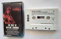 WAYLON JENNINGS - "The Best Of" (Early Hits!)- Cassette Tape  (1978) [Original Cover!] - Mint )
