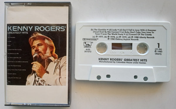 KENNY ROGERS - "Greatest Hits" - Cassette Tape (1980) [RCV] - Mint
