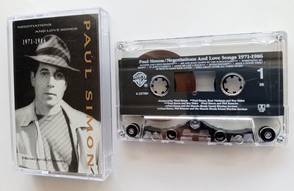 PAUL SIMON - "Negotiations and Love Songs 1971-1986" - [Double-Play Cassette Tape] (1988) [Digitally Remastered] [HX-Pro] [Shape® Mark 10 Performance Clear Shell] - Mint