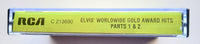 ELVIS PRESLEY  - "Worldwide Gold Award Hits - Parts 1 & 2" - [Double-Play Cassette Tape] (1970/1974) [Record Club Version ONLY Issue!] [Paper Label 1st Issue!] - Near Mint