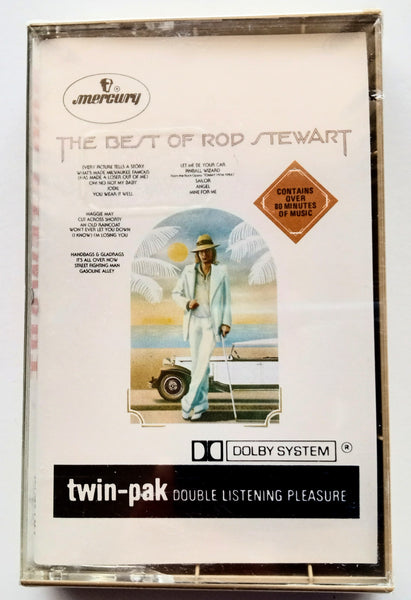 ROD STEWART - "The Best Of Rod Stewart " - [Double-Play Cassette Tape] (1976/1981) - <b style="color: purple;">SEALED</b>