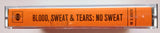 BLOOD, SWEAT & TEARS (Jerry Fisher, Bobby Colomby) - "No Sweat" - Cassette Tape (1973) [Rare Spain Import!] - Mint