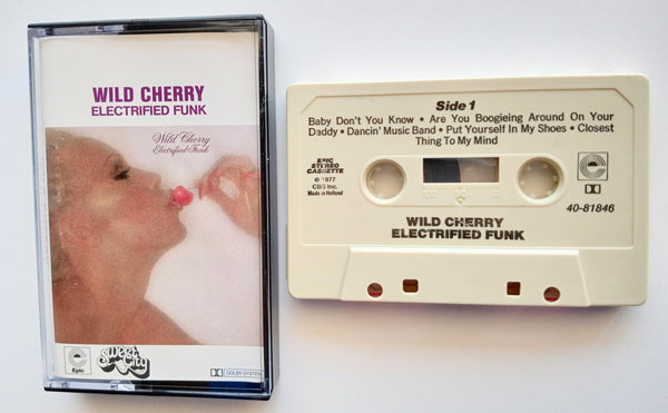 WILD CHERRY - "Electrified Funk" (w/"Baby Don't You Know") - Cassette Tape (1977) [Rare Holland Import!] - Mint