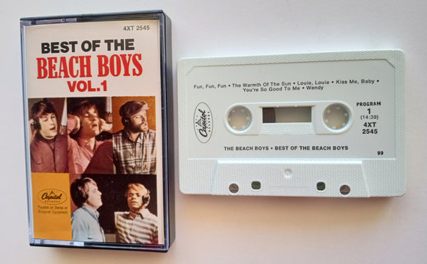 THE BEACH BOYS (Brian Wilson) - "Best Of The Beach Boys, Vol. 1" [Full 12 Songs & Orig. Number!] - Cassette Tape - (1967/1977) - Mint
