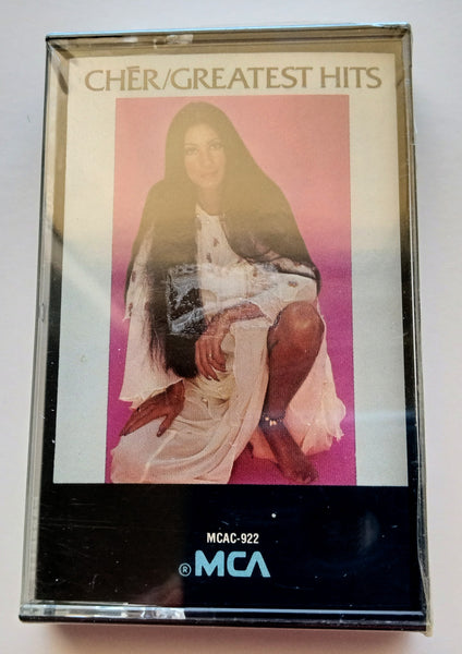 CHER (Sonny & Cher) - "Greatest Hits" - Cassette Tape  (1974/1990) - <b style="color: purple;">SEALED</b>