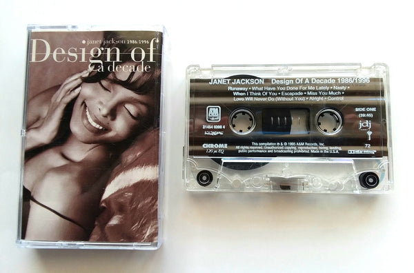 JANET JACKSON - "Design of a Decade: 1986-1996" - Double-Play Audiophile Chrome Cassette Tape (1995)