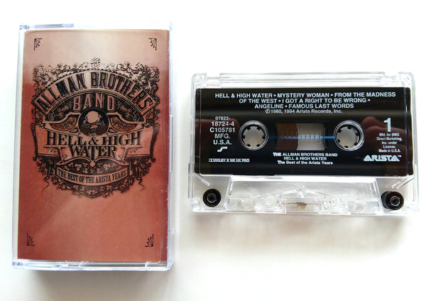 ALLMAN BROTHERS BAND - "Hell & High Water - The Best Of The Arista Years" - Cassette Tape (1994)