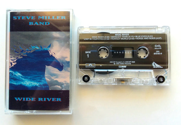 STEVE MILLER BAND- "Wide River" - Audiophile Chrome Cassette Tape (1993) 