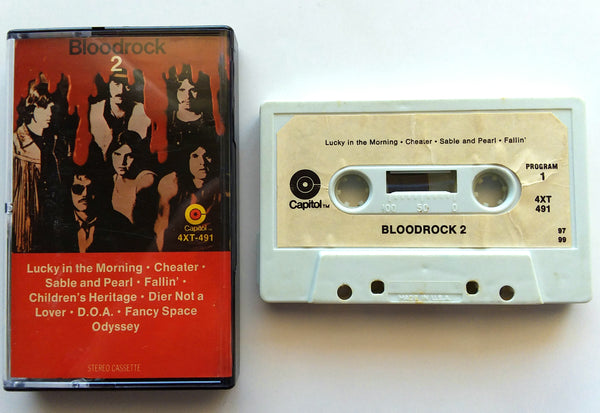 BLOODROCK  - "Bloodrock 2" (w/D.O.A.) - Cassette Tape (1970) [Paper Labels] (VERY RARE!) - Near Mint-