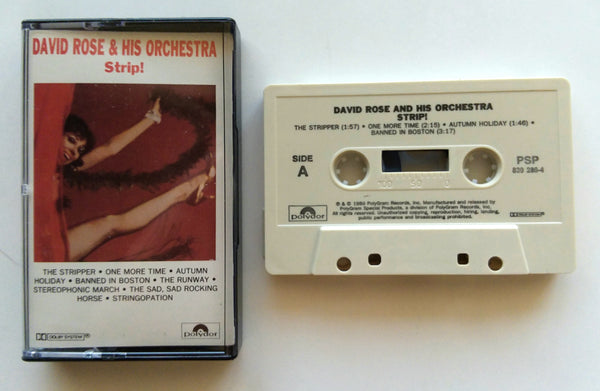 DAVID ROSE & HIS ORCHESTRA - "Strip!" (w/"The Stripper"!) - Cassette Tape (1989) - Mint