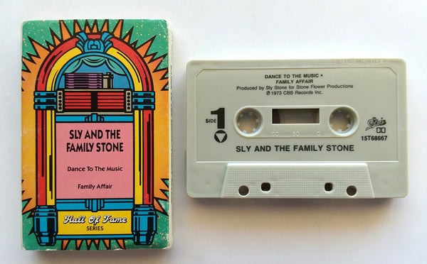 SLY AND THE FAMILY STONE  - "Dance To The Music"/"Family Affair" - Cassette Tape Single (1989) - Near Mint