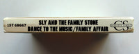 SLY AND THE FAMILY STONE  - "Dance To The Music"/"Family Affair" - Cassette Tape Single (1989) - Near Mint