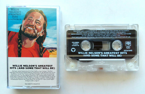 WILLIE NELSON - "Greatest Hits (And Some that Will Be)"- [Double-Play Cassette Tape] [Digitally Remastered] (1981/1994) - Mint