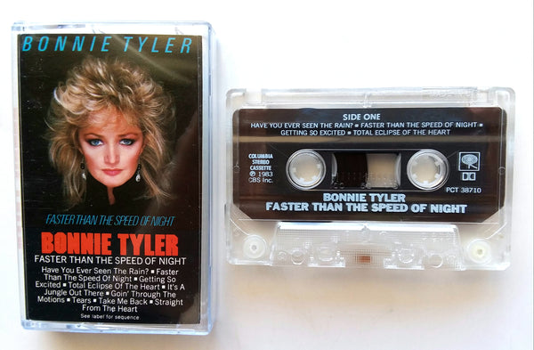 BONNIE TYLER - "Faster Than The Speed Of Night" - Cassette Tape (1983) [Digitally Remastered] - Mint