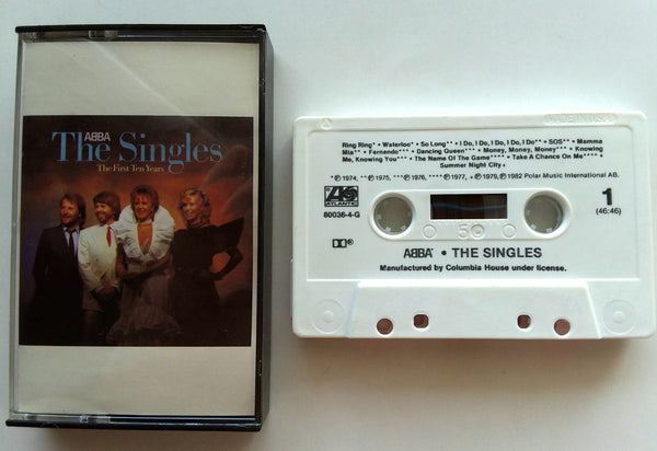 ABBA - "The Singles" - [Double-Play Cassette Tape] [Bonus Tracks] (1982) - Mint