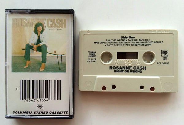 ROSANNE CASH - "Right Or Wrong" - Cassette Tape (1979) - Mint