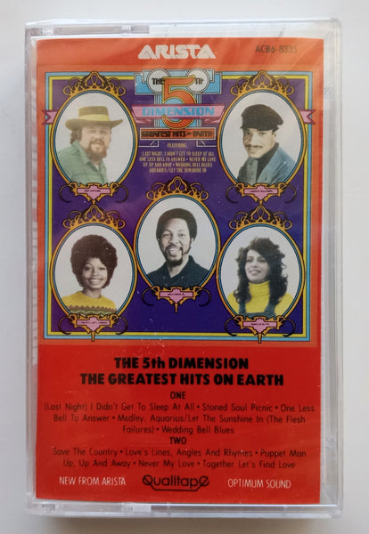 THE 5TH DIMENSION - "The Greatest Hits On Earth" - Cassette Tape (1972/1994) [Digitally Remastered] - Sealed