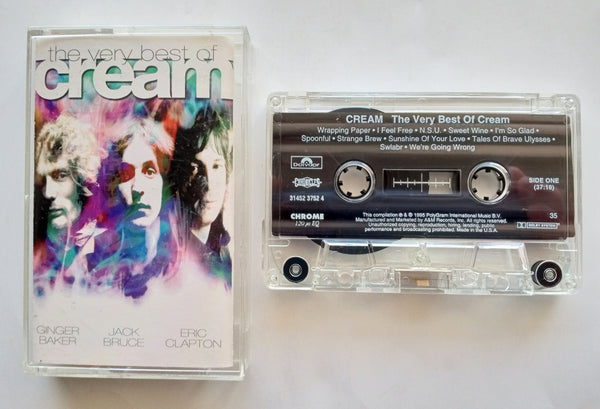 CREAM - "The Very Best Of" - [Double-Play] <b style="color: red;">Audiophile</b> Chrome Cassette Tape (1995) [Digitally Remastered] - Mint