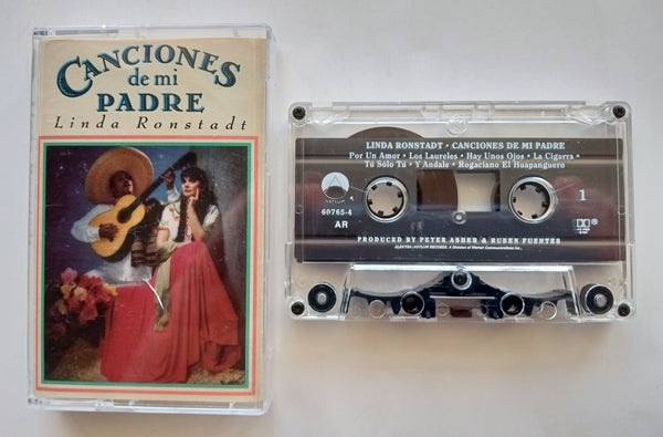 LINDA RONSTADT - "Canciones De Padre" (Spanish)- Cassette Tape (1987) [Shape® Mark 10 Clear Shell] - Near Mint