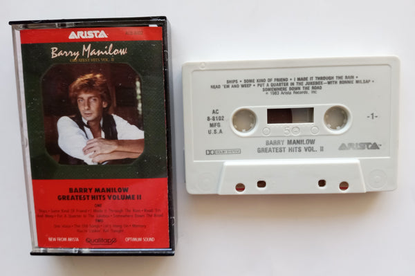 BARRY MANILOW  - "Greatest Hits Volume II" - Cassette Tape (1983) [QualitapE®] - Mint