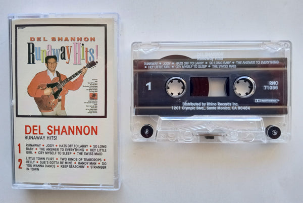 DEL SHANNON  - "Runaway Hits!" - Cassette Tape (1986) {Digitally Remastered] - Mint