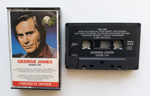 GEORGE JONES - "Shine On" - <b style="color: red;">Audiophile</b> Chrome Cassette Tape (1983) - Mint