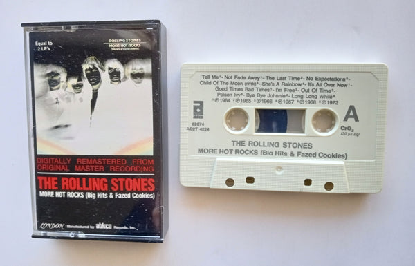 THE ROLLING STONES (Mick Jagger, Keith Richards) - "More Hot Rocks (Big Hits & Fazed Cookies)" - [Double-Play] <b style="color: red;">Audiophile</b> Chrome Cassette Tape (1972/1986) [Digitally Remastered] - Mint