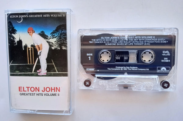 ELTON JOHN - "Greatest Hits Volume II"- <b style="color: red;">Audiophile</b> Chrome Cassette Tape (1977/1992) [Digitally Remastered] - Mint