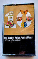 PETER, PAUL & MARY - "10 Years Together" (Best) - Cassette Tape (1970/1992) [Digalog®] [Digitally Mastered] - <b style="color: purple;">SEALED</b>
