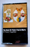 PETER, PAUL & MARY - "10 Years Together" (Best) - Cassette Tape (1970/1992) [Digalog®] [Digitally Mastered] - <b style="color: purple;">SEALED</b>