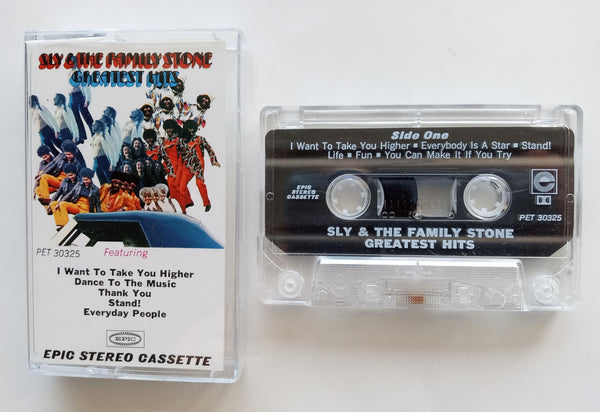 SLY & THE FAMILY STONE - "Greatest Hits" - Cassette Tape (1970/1995) [Digitally Remastered] - Mint
