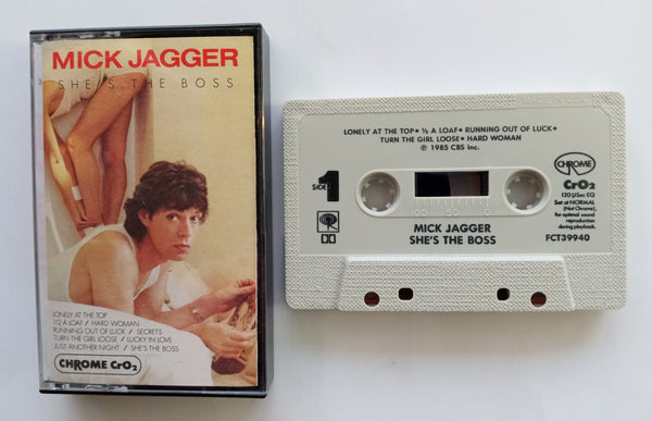 MICK JAGGER (The Rolling Stones) - "She's The Boss" - <b style="color: red;">Audiophile</b> Chrome Cassette Tape (1985) - Mint